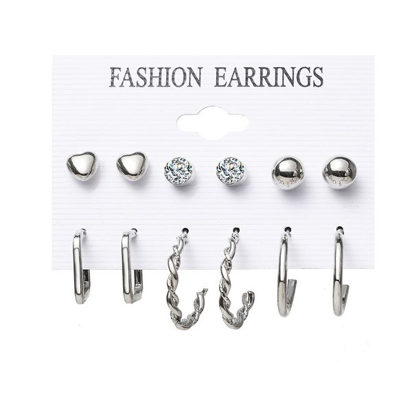 charms earrings simple alloy silver 6-pair pearl set creative ins style geometric, Golden
charms earrings simple alloy silver 6-pair pearl set creative ins style geometric, Golden