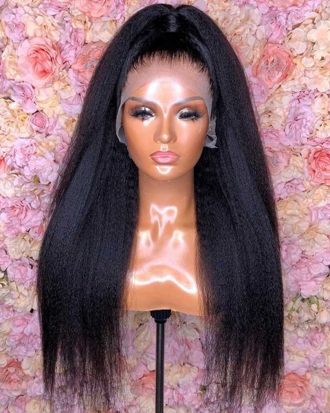 synthetic wigs glueless lace daily wig front for women with kinky straight 180% density baby hair, Black
synthetic wigs glueless lace daily wig front for women with kinky straight 180% density baby hair, Black