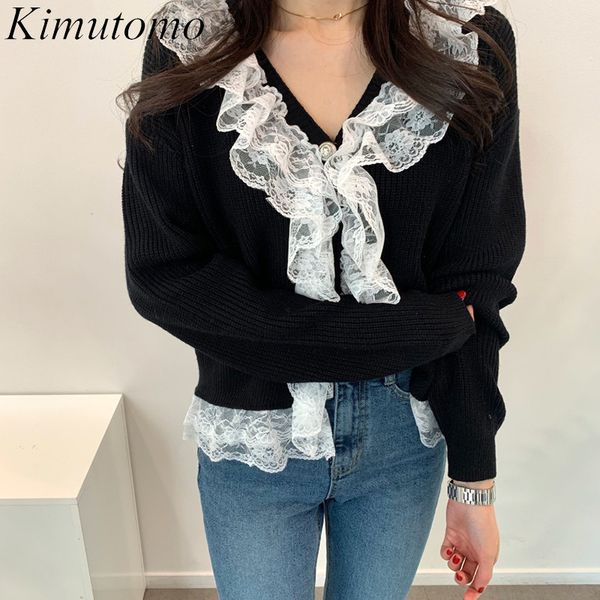 kimutomo women lace patchwork knitted cardigans spring korea ins style ladies v-neck single breasted long sleeve 210521, White
kimutomo women lace patchwork knitted cardigans spring korea ins style ladies v-neck single breasted long sleeve 210521, White