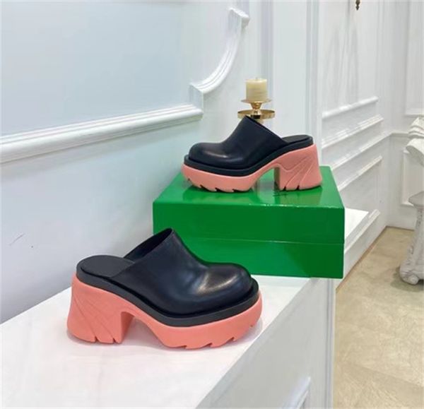 women's slippers fashion leisure beach thick soled shoes green platform sandals leather bag head with box size 35-41, Black
women's slippers fashion leisure beach thick soled shoes green platform sandals leather bag head with box size 35-41, Black
