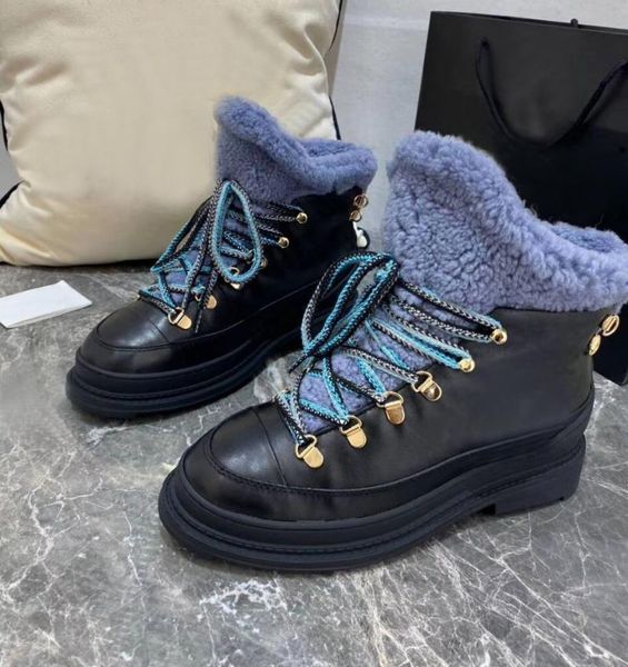 boots prowow winter fur ankle women thick bottom lace up snow nature mixed color genuine leather shoes, Black
boots prowow winter fur ankle women thick bottom lace up snow nature mixed color genuine leather shoes, Black