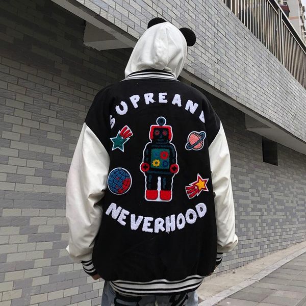 men's jackets spliced baseball uniform jacke hip hop 2021 spring autumn loose scorpion handsome light up street vibe coat, Black;brown
men's jackets spliced baseball uniform jacke hip hop 2021 spring autumn loose scorpion handsome light up street vibe coat, Black;brown