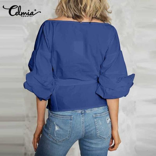 women's blouses & shirts blouses women fashion v neck puff sleeve celmia elegant solid color wrap spring casual loose belted tunic plu, White
women's blouses & shirts blouses women fashion v neck puff sleeve celmia elegant solid color wrap spring casual loose belted tunic plu, White
