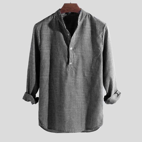 men's casual shirts 2021 helisopus cotton long sleeve mens spring autumn striped slim fit stand collar shirt male clothes plus size 5xl, White;black
men's casual shirts 2021 helisopus cotton long sleeve mens spring autumn striped slim fit stand collar shirt male clothes plus size 5xl, White;black