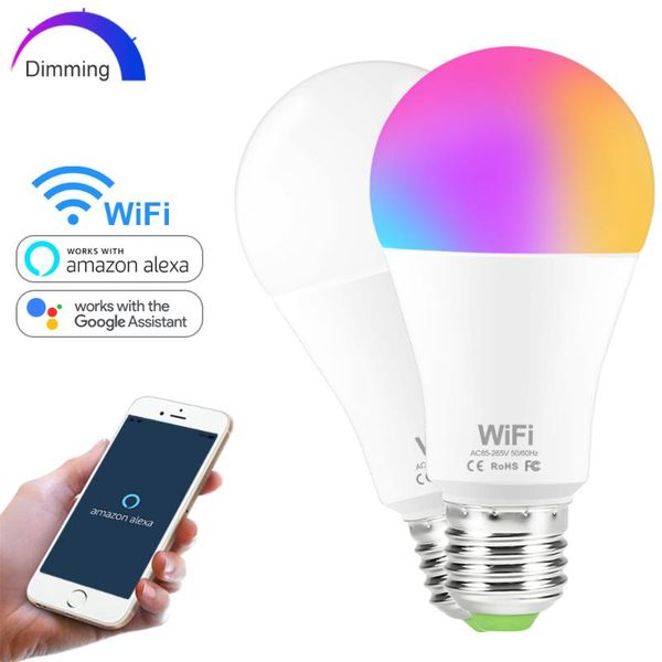 bulbs e27 rgb magic lamp wifi smart light bulb wireless dimmable ac85-265v voice control compatible with amazon alexa google home
bulbs e27 rgb magic lamp wifi smart light bulb wireless dimmable ac85-265v voice control compatible with amazon alexa google home
