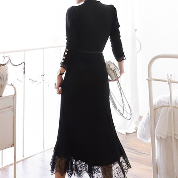 two piece dress autumn and winter 2pcs set women knitted long sleeves splicing lace single breasted sweater + skirt two piece, White
two piece dress autumn and winter 2pcs set women knitted long sleeves splicing lace single breasted sweater + skirt two piece, White