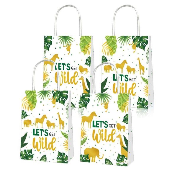 gift wrap 24pcs jungle themed party decorations lets get wild bags with handles for baby shower wedding birthday favor
gift wrap 24pcs jungle themed party decorations lets get wild bags with handles for baby shower wedding birthday favor