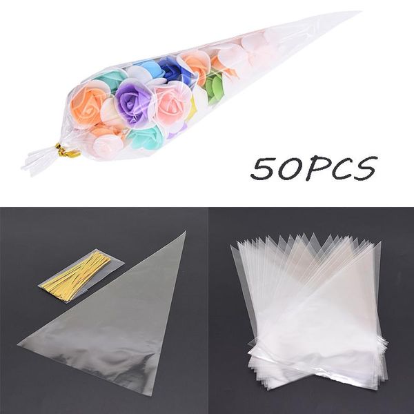 50pcs clear cellophane candy bags cone treat with twist ties thanksgiving christmas wedding party popcorn packing supplies favor
50pcs clear cellophane candy bags cone treat with twist ties thanksgiving christmas wedding party popcorn packing supplies favor