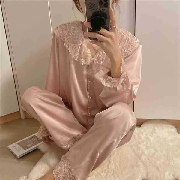 princess lace sweet pajamas home chic loose vintage brief nightwear soft two piece suit sleepwear sets 210525, Black;red
princess lace sweet pajamas home chic loose vintage brief nightwear soft two piece suit sleepwear sets 210525, Black;red