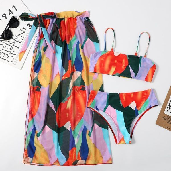 women's swimwear modx 7-color printed mesh three-piece bikinis high waist padded push-up swimsuit cover up swimming suit for women, White;black
women's swimwear modx 7-color printed mesh three-piece bikinis high waist padded push-up swimsuit cover up swimming suit for women, White;black