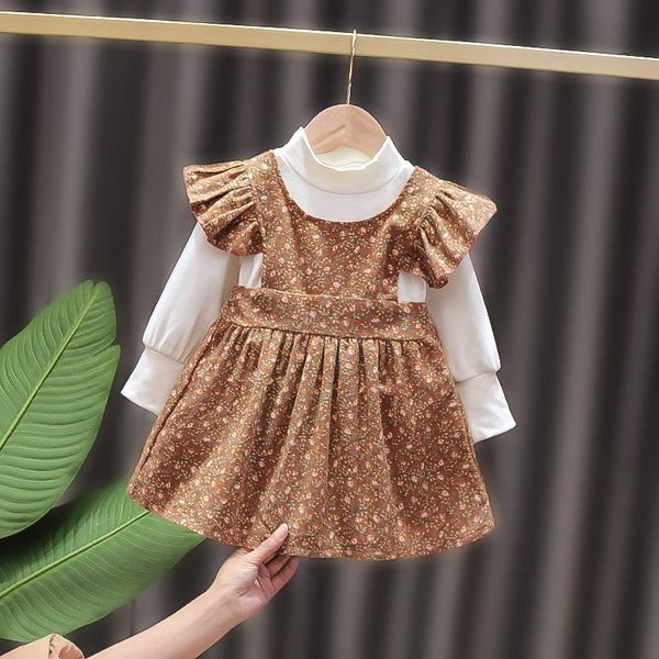 girl's dresses born baby floral dress spring autumn toddler girls blouse and sling 2pcs outfits children princess vestidos, Red;yellow
girl's dresses born baby floral dress spring autumn toddler girls blouse and sling 2pcs outfits children princess vestidos, Red;yellow