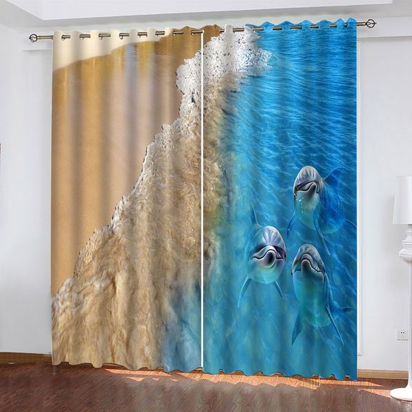 custom made 3d window curtain beach animals print for living room bedroom home decor insulation and sun protection
custom made 3d window curtain beach animals print for living room bedroom home decor insulation and sun protection