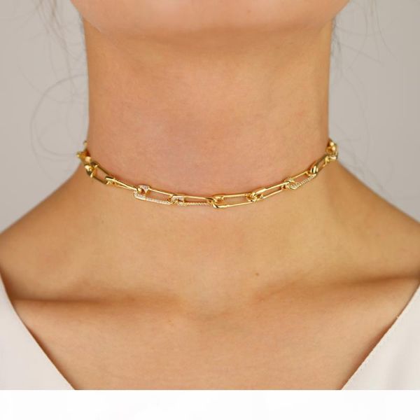 gold silver color micro pave cz safety pin link chain choker necklace 32+8cm for women girls unique fashion choker jewelry, Golden;silver
gold silver color micro pave cz safety pin link chain choker necklace 32+8cm for women girls unique fashion choker jewelry, Golden;silver
