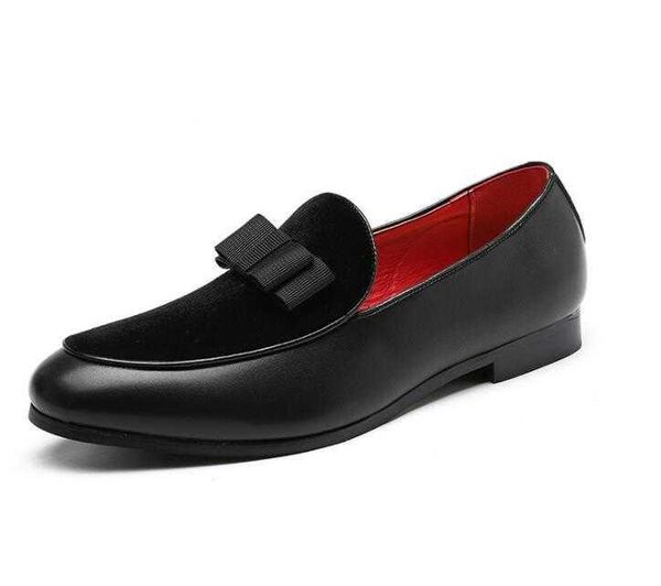 dress shoes gentlemen bowknot wedding male flats casual slip on black patent leather red suede loafers men formal 38-47
dress shoes gentlemen bowknot wedding male flats casual slip on black patent leather red suede loafers men formal 38-47
