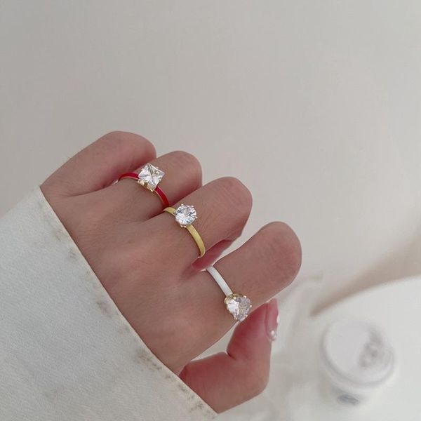 wedding rings 2021 korean classic engagement drip glaze ring design white cubic zircon female women band cz jewelry, Slivery;golden
wedding rings 2021 korean classic engagement drip glaze ring design white cubic zircon female women band cz jewelry, Slivery;golden