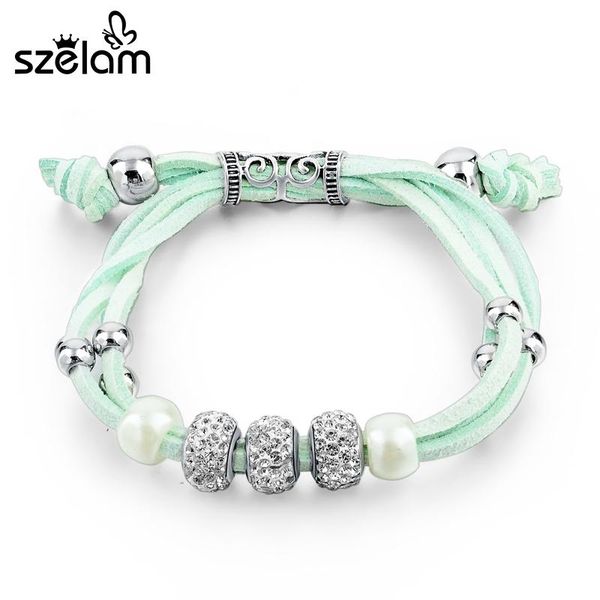 charm bracelets szelam 2021 green elastic rope chain & bangles crystal murano beads for women diy jewelry sbr160095, Golden;silver
charm bracelets szelam 2021 green elastic rope chain & bangles crystal murano beads for women diy jewelry sbr160095, Golden;silver