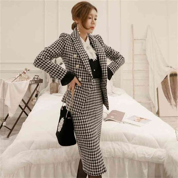 elegant houndstooth women skirt suit one button slim blazer & mid-length autumn casual plaid 2 pieces set feminino 210603, White
elegant houndstooth women skirt suit one button slim blazer & mid-length autumn casual plaid 2 pieces set feminino 210603, White