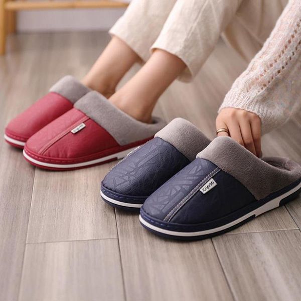 slippers 2021 men winter leather plush non-slip slides fashion home closed toe warm fur flat couple women big size indoor shoes, Black
slippers 2021 men winter leather plush non-slip slides fashion home closed toe warm fur flat couple women big size indoor shoes, Black