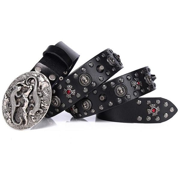 belts cinturón de cuero alta calidad para hombres lujo con remache estilo punk correa metal, Black;brown
belts cinturón de cuero alta calidad para hombres lujo con remache estilo punk correa metal, Black;brown