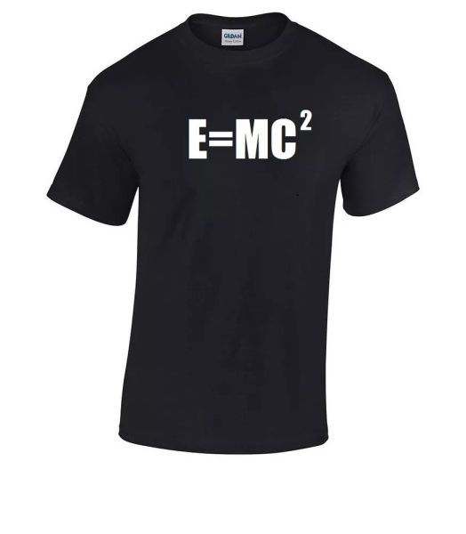 e = mc2 cotton shirt t-shirt physics science einstein math nerd s - 5xl gift, White;black
e = mc2 cotton shirt t-shirt physics science einstein math nerd s - 5xl gift, White;black