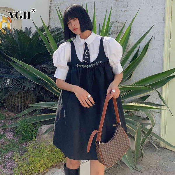 vgh vintage patchwork diamond dress for women square collar sleeveless casual loose dresses female fashion new clothing 210421, Black;gray
vgh vintage patchwork diamond dress for women square collar sleeveless casual loose dresses female fashion new clothing 210421, Black;gray