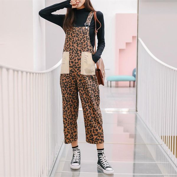 women's jumpsuits & rompers fashion women leopard denim overalls 2021 autumn winter arrival female loose thick warm bodysuits with big, Black;white
women's jumpsuits & rompers fashion women leopard denim overalls 2021 autumn winter arrival female loose thick warm bodysuits with big, Black;white