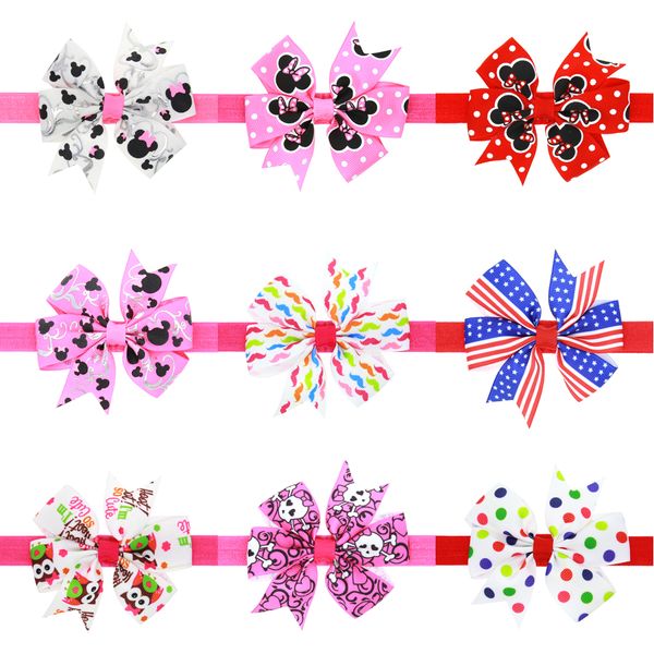 8.5cm quatrefoil cartoon printed grosgrain ribbon swallow tail bows foe elastic headband, Slivery;white
8.5cm quatrefoil cartoon printed grosgrain ribbon swallow tail bows foe elastic headband, Slivery;white