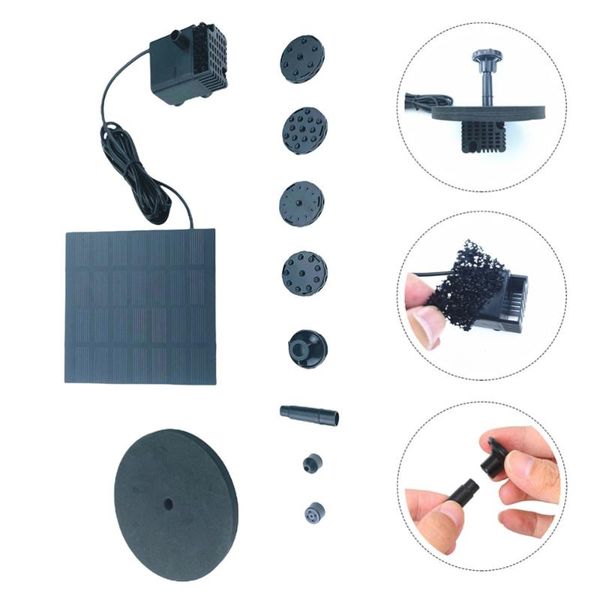 garden decorations 1.2w fountain pump solar water pond outdoor swimming pool bath