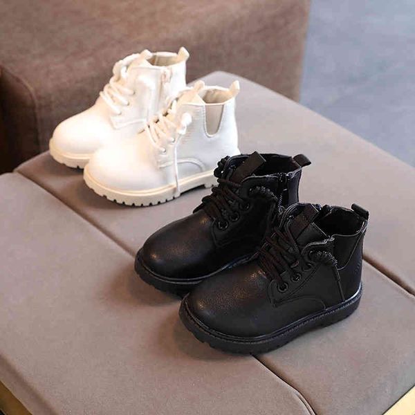 baby shoes autumn and winter children's martin boots boys' lace up middle tube leather girls' simple, Black
baby shoes autumn and winter children's martin boots boys' lace up middle tube leather girls' simple, Black