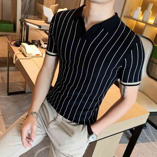 men's polos british style 100% cotton vertical stripes male shirt will see short sleeve v neck polo fine casual fit for homme 3xl ckw1, White;black
men's polos british style 100% cotton vertical stripes male shirt will see short sleeve v neck polo fine casual fit for homme 3xl ckw1, White;black