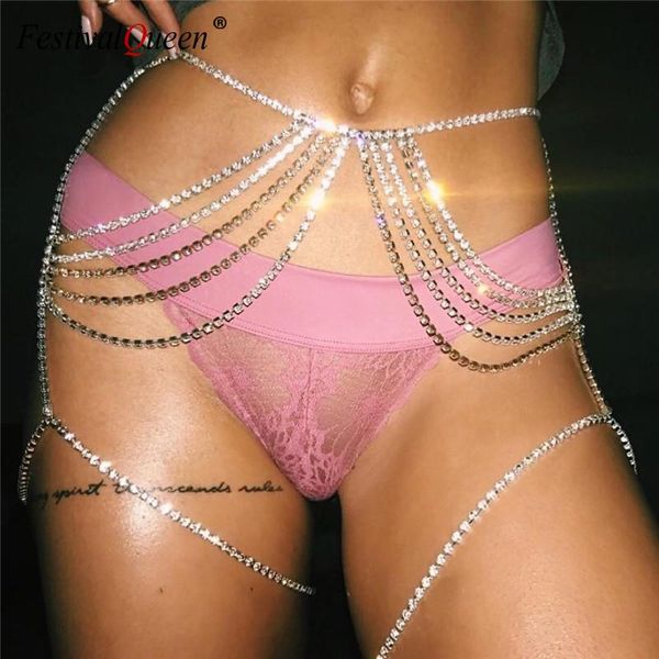 other bondage beach crystal rhinestone body chain jewelry women waist belly statement festival outfit thigh accessories, Slivery;golden 
other bondage beach crystal rhinestone body chain jewelry women waist belly statement festival outfit thigh accessories, Slivery;golden