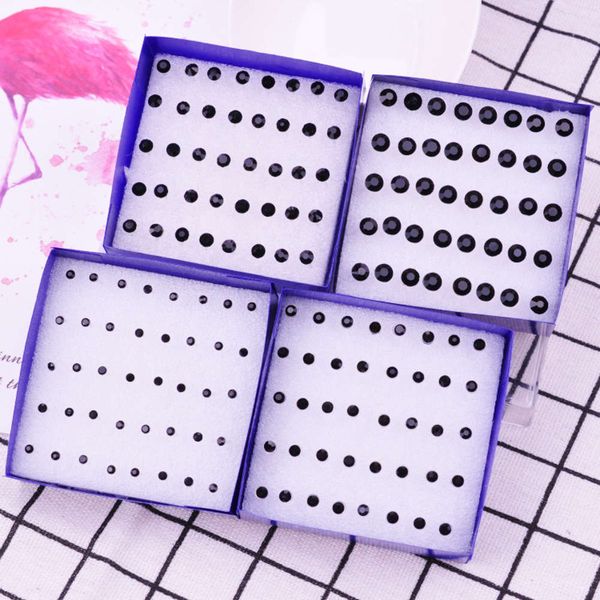 small black earrings female plastic allergy set version round simple
small black earrings female plastic allergy set version round simple