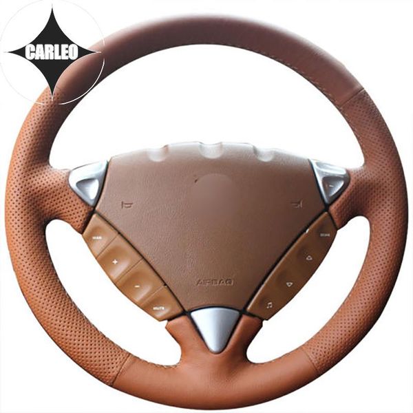 steering wheel covers diy car cover for 2007-2010 genuine brown leather custom hand stitching holder layer wrap
steering wheel covers diy car cover for 2007-2010 genuine brown leather custom hand stitching holder layer wrap