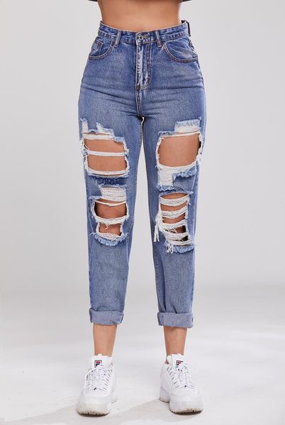 arrivals woman high waist ladies jeans ripped hole loose ankle-length pants street denim skinny stright women's, Blue
arrivals woman high waist ladies jeans ripped hole loose ankle-length pants street denim skinny stright women's, Blue