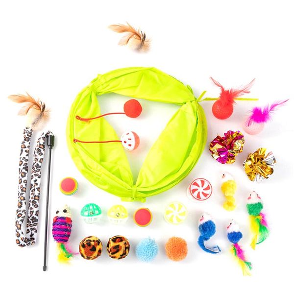cat toys 21pcs set funny stick bell ball feather toy creative assorted interactive play for kittens
cat toys 21pcs set funny stick bell ball feather toy creative assorted interactive play for kittens