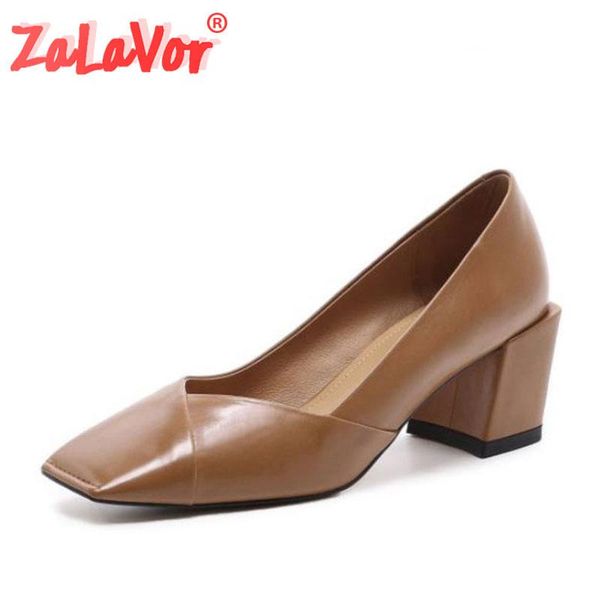 dress shoes zalavor genuine leather women pumps retro square toe high heel fashion party quality footwear size 33-40, Black
dress shoes zalavor genuine leather women pumps retro square toe high heel fashion party quality footwear size 33-40, Black