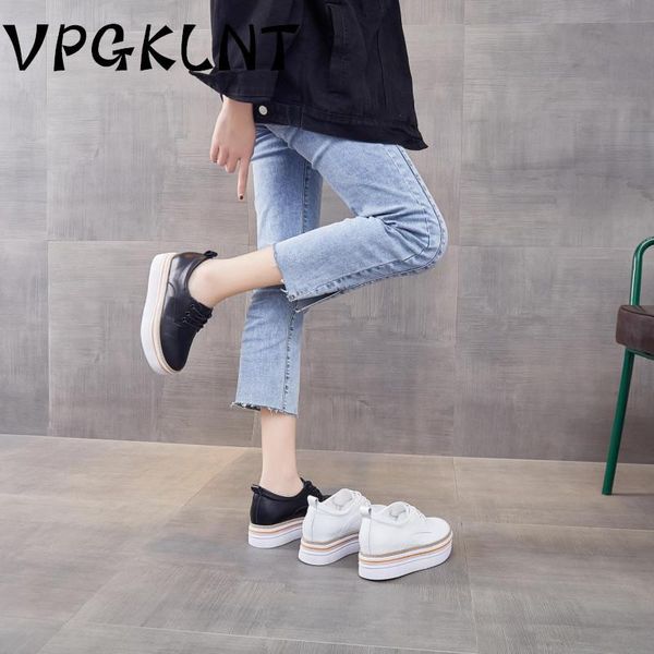 dress shoes little white women's leather spring thick-soled casual platform all-match women, Black
dress shoes little white women's leather spring thick-soled casual platform all-match women, Black