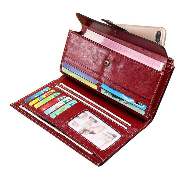 wallets women's wallet clutch bag large capacity long zipper multi-function card package purse red handbag slim, Red;black
wallets women's wallet clutch bag large capacity long zipper multi-function card package purse red handbag slim, Red;black