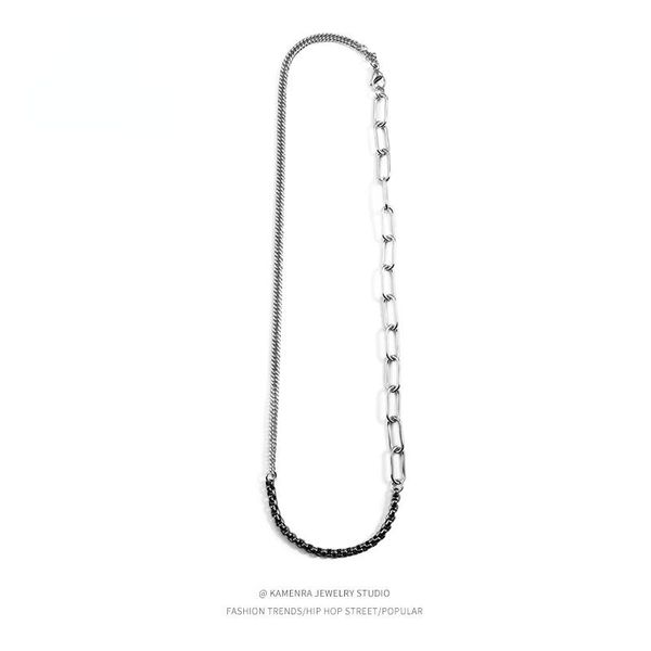 chains 2021 simple personality halloween punk retro stainless steel splicing necklace cuba hip hop trend street couple gothic gift, Silver
chains 2021 simple personality halloween punk retro stainless steel splicing necklace cuba hip hop trend street couple gothic gift, Silver