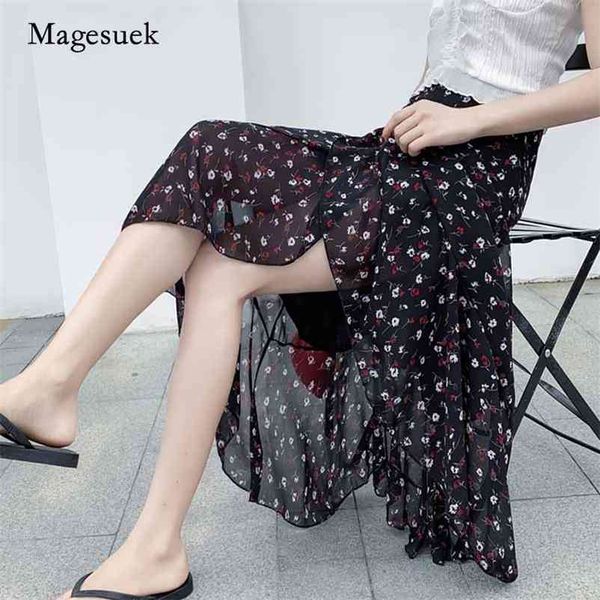 summer chiffon skirt women lace-up lotus leaf beach s irregular fishtail floral midi s jupe femme 10232 210518, Black
summer chiffon skirt women lace-up lotus leaf beach s irregular fishtail floral midi s jupe femme 10232 210518, Black