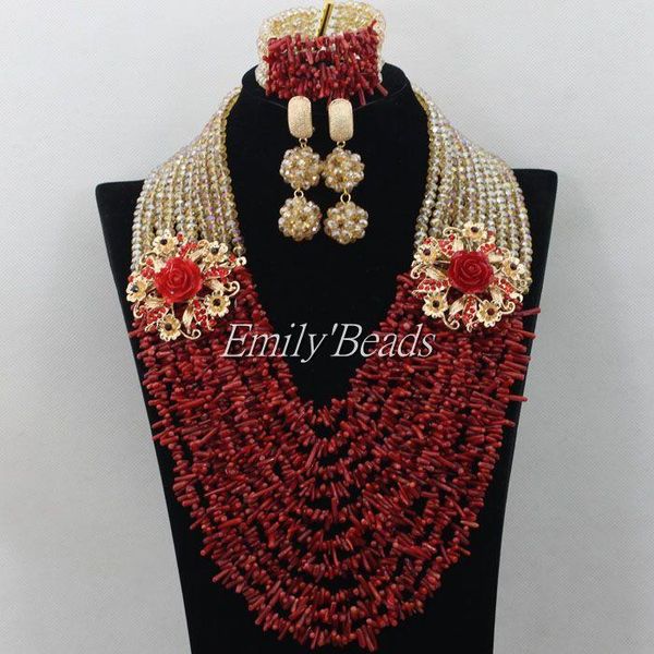 wedding jewelry sets wonderful african set red nigerian bridal coral beads champange gold crystal cj462, Slivery;golden 
wedding jewelry sets wonderful african set red nigerian bridal coral beads champange gold crystal cj462, Slivery;golden
