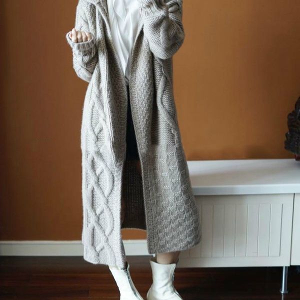 fashion sweater women's spring and autumn wear net red lazy wind loose medium long clothes 2021 knitted coat, White;black
fashion sweater women's spring and autumn wear net red lazy wind loose medium long clothes 2021 knitted coat, White;black