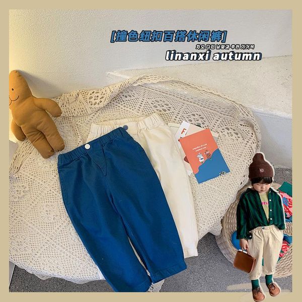 trousers pants ankle length elastic waist loose solid cotton fashion comfortable cute simple spring auutmn children unisex, Blue
trousers pants ankle length elastic waist loose solid cotton fashion comfortable cute simple spring auutmn children unisex, Blue