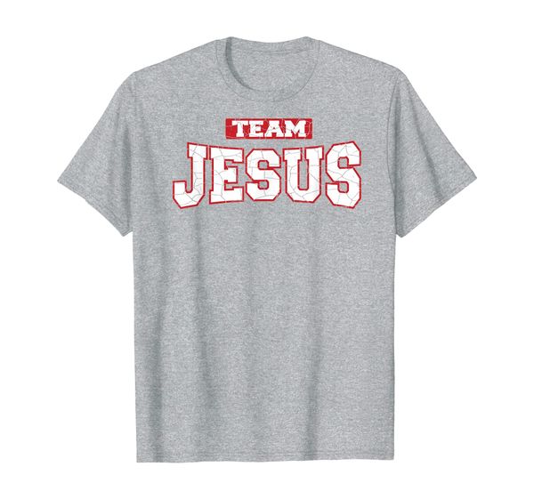 team jesus distressed cracked aged christian t-shirt, White;black