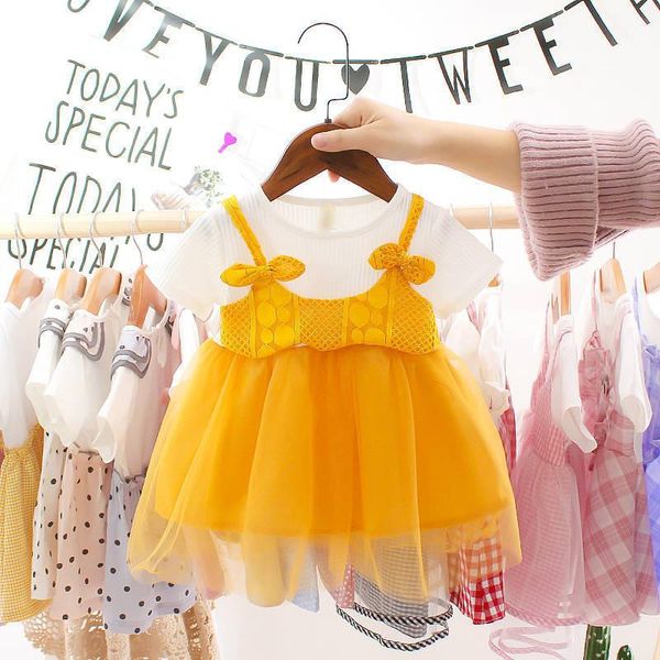 girl's dresses solid color 0-3 years old girl dress infant short-sleeved casual soft breathable clothes bowknot gauze kids clothi, Red;yellow
girl's dresses solid color 0-3 years old girl dress infant short-sleeved casual soft breathable clothes bowknot gauze kids clothi, Red;yellow