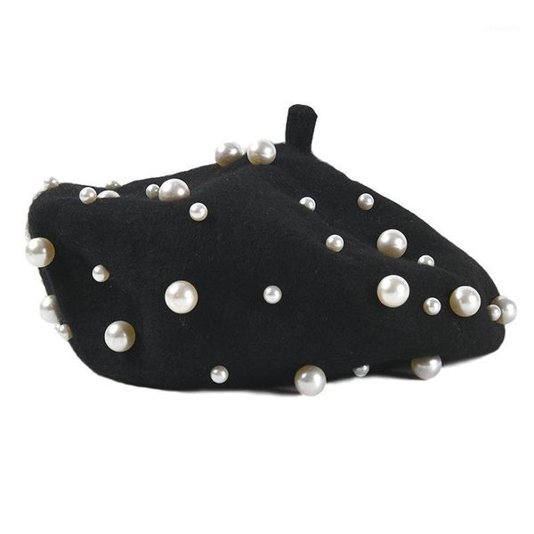 women's cap wool berets hat elegant pearl letter vintage female warm beret hats girls flat for ladies, Blue;gray
women's cap wool berets hat elegant pearl letter vintage female warm beret hats girls flat for ladies, Blue;gray