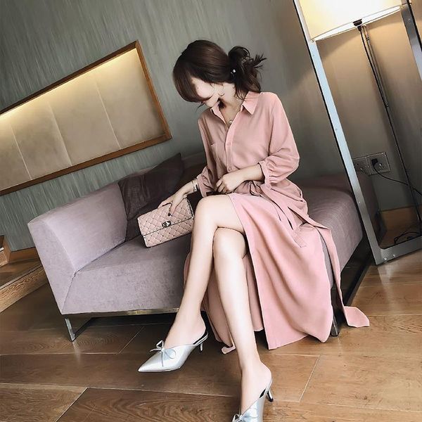 casual dresses 2021 spring and autumn arrival women's fashion was thin shirt dress, Black;gray
casual dresses 2021 spring and autumn arrival women's fashion was thin shirt dress, Black;gray