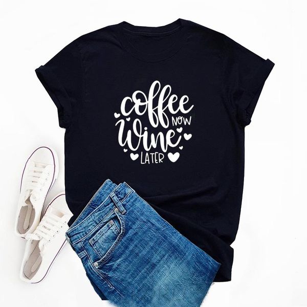 coffee now wine later t shirt women harajuku mom tee t-shirt womens cotton short sleeve graphic shirts plus size women's, White
coffee now wine later t shirt women harajuku mom tee t-shirt womens cotton short sleeve graphic shirts plus size women's, White