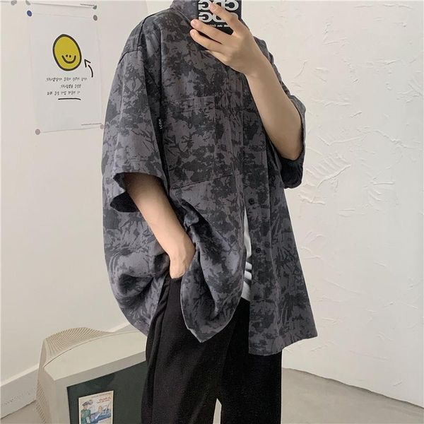 summer tie-dye shirt men's fashion retro cotton casual men streetwear wild loose short-sleeved shirts mens -2xl, White;black
summer tie-dye shirt men's fashion retro cotton casual men streetwear wild loose short-sleeved shirts mens -2xl, White;black