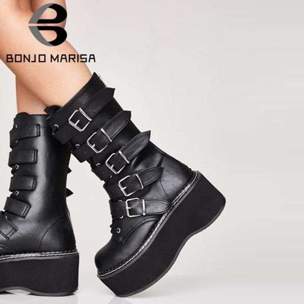 boots bonjomarisa 2021 ladies brand platform wedges buckle zipper punk mid calf cool street chunky lace up gothic black
boots bonjomarisa 2021 ladies brand platform wedges buckle zipper punk mid calf cool street chunky lace up gothic black